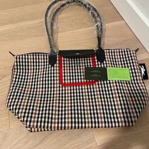 Longchamp Le Pliage Pied de Poule Shoulder Tote